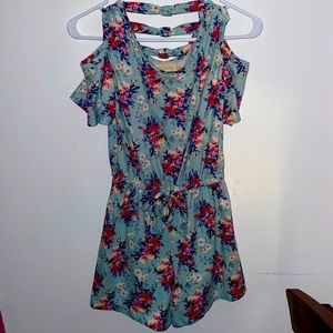Girl’s Floral romper Between brand size 12